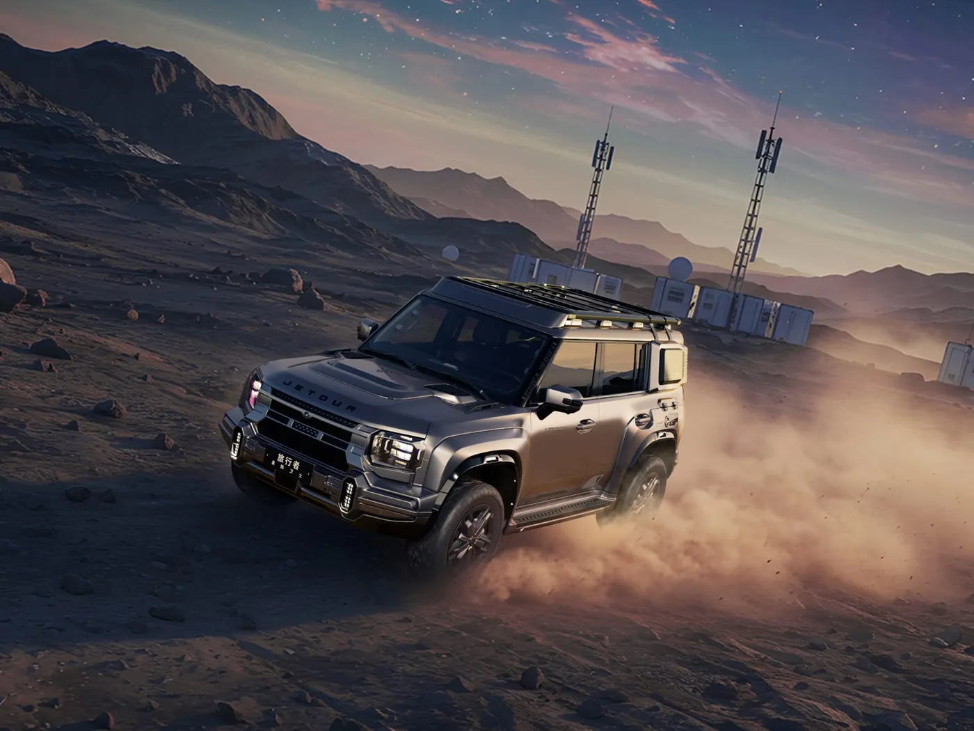 Jetour Traveller Orta Boy SUV Yüksek Hızlı 2.0T Otomatik Sol Turbo Deri Euro VI Gaz Alüminyum Alaşım Yeni
