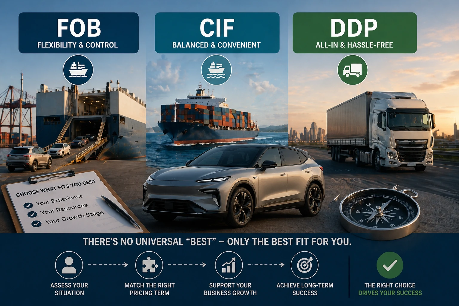 Otomobil İhracatında FOB, CIF ve DDP: Hangi Fiyatlandırma Dönemi Sizin İçin En İyisi