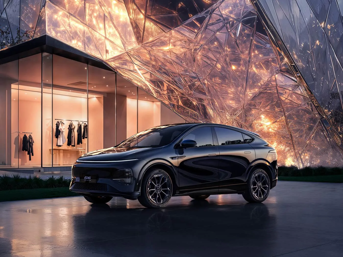 Xpeng G6 Elektrikli Mini SUV Otomatik Şanzıman 4WD Lityum Pil ile Sürüş Yeni Enerji Aracı Sol Direksiyon Yakıt Hücreli Motor EV
