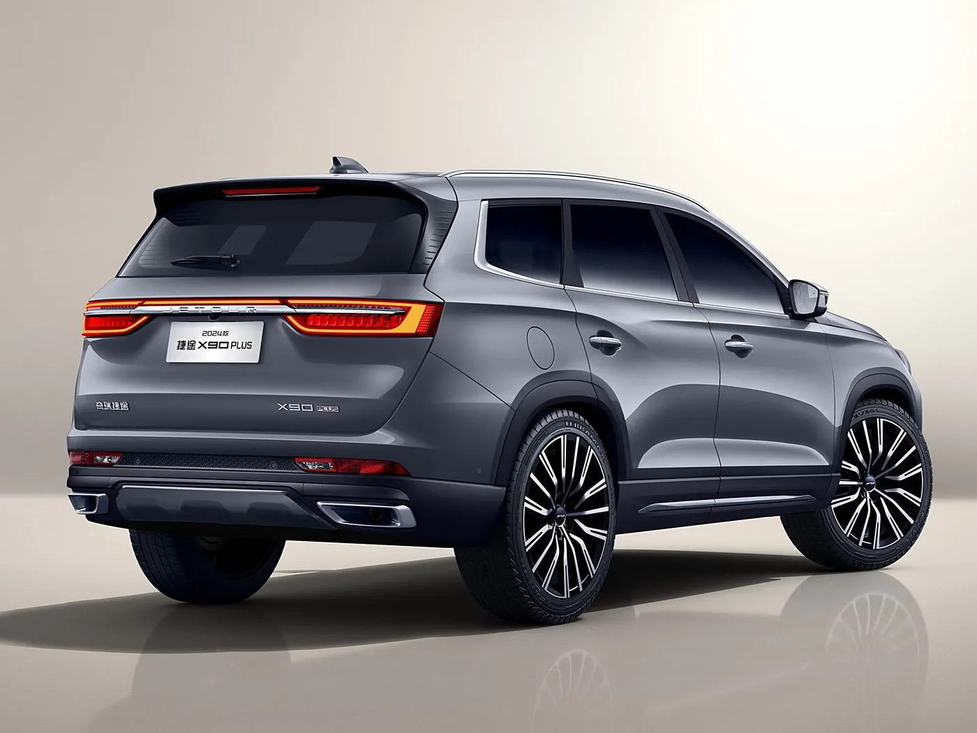Yepyeni Chery Jetour X90 PLUS SUV Otomatik Tahrikli Euro VI Alaşımlı Tavan Portbagajı Deri Koltuklar
